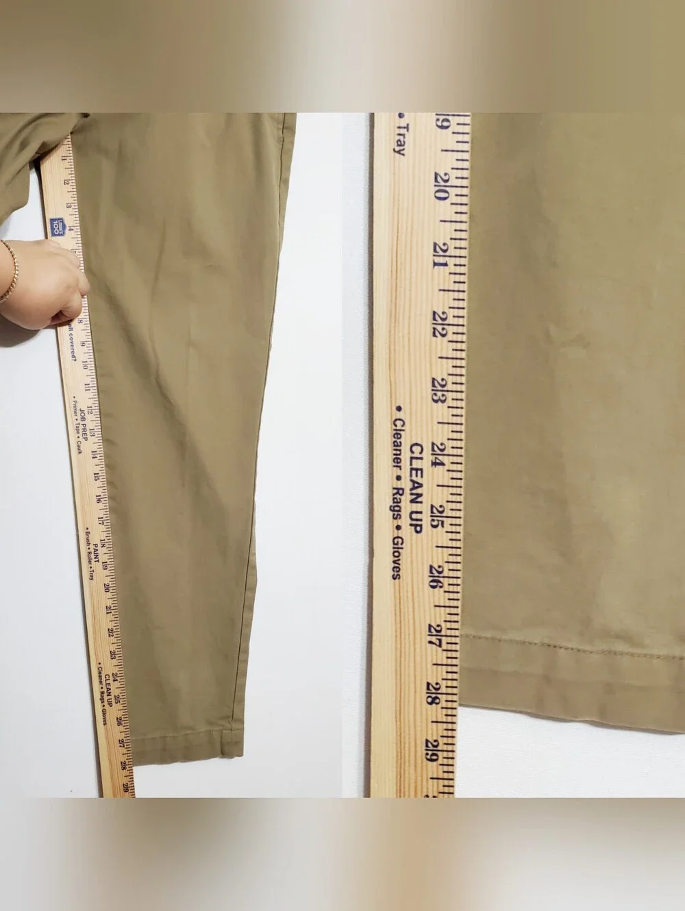 Banana Republic sz 32x30 Mason straight chino pants green stretch preppy casual